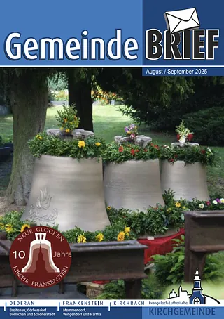 Titelseite des Gemeindebriefs Oederan August 2025