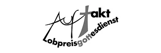 das Logo der Band Auftakt mit der Aufschrift Lobpreisgottesdienst