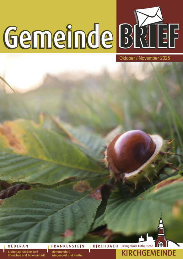 Titelseite des Gemeindebriefs Oederan August 2025