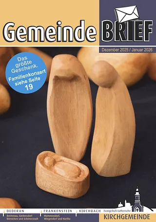 Titelseite des Gemeindebriefs Oederan Dezember 2025
