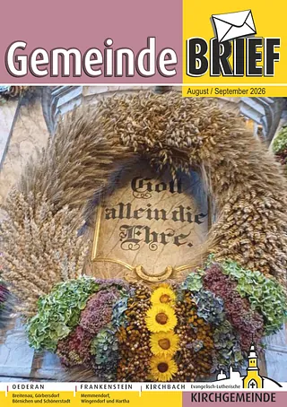 Titelseite des aktuellen Gemeindebriefs Oederan