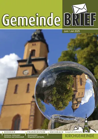 Titelseite des Gemeindebriefs Oederan April 2025